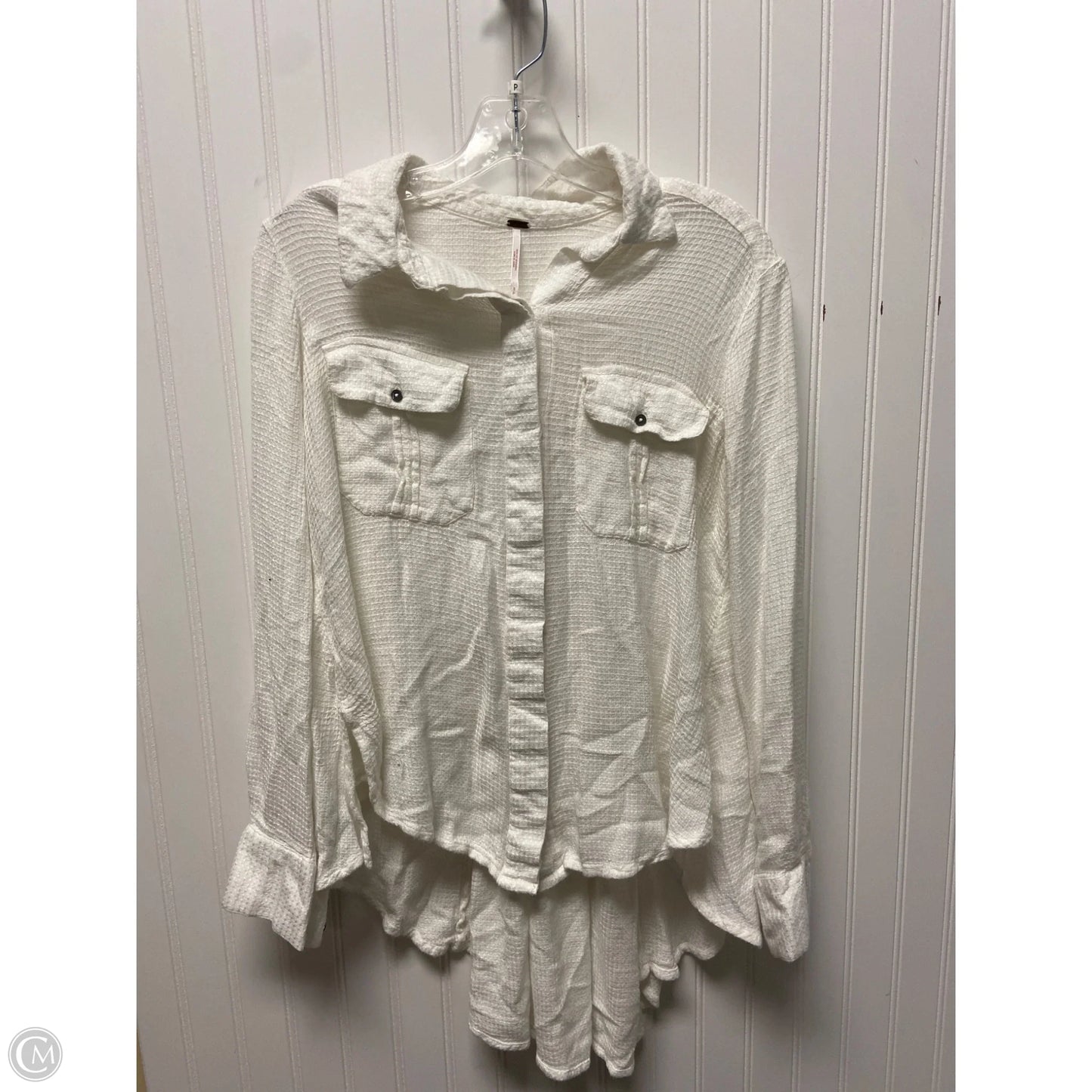 Top Long Sleeve By Free People In White, Size: S