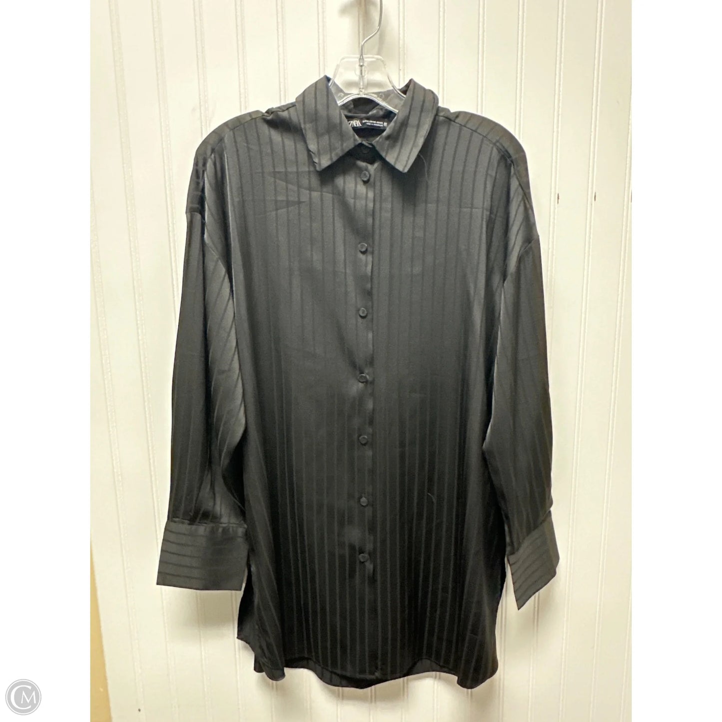 Top Long Sleeve By Zara In Black, Size: Xs
