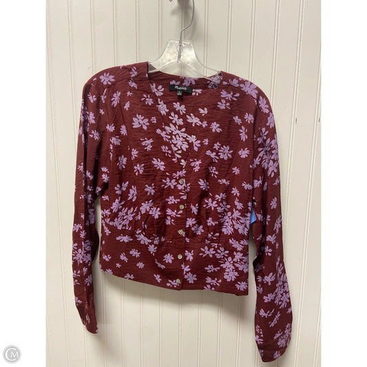 Top Long Sleeve By Madewell In Purple & Red, Size: S