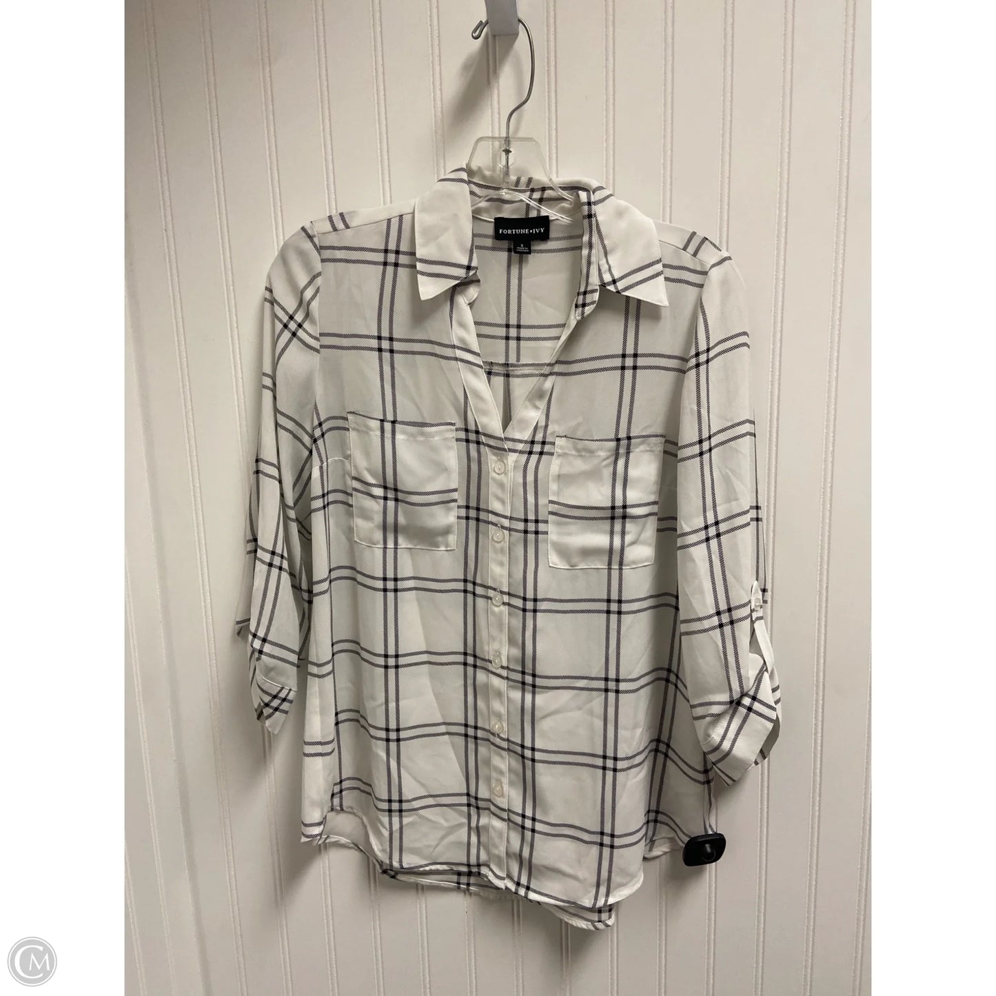 Top Long Sleeve By Fortune & Ivy In Striped Pattern, Size: S