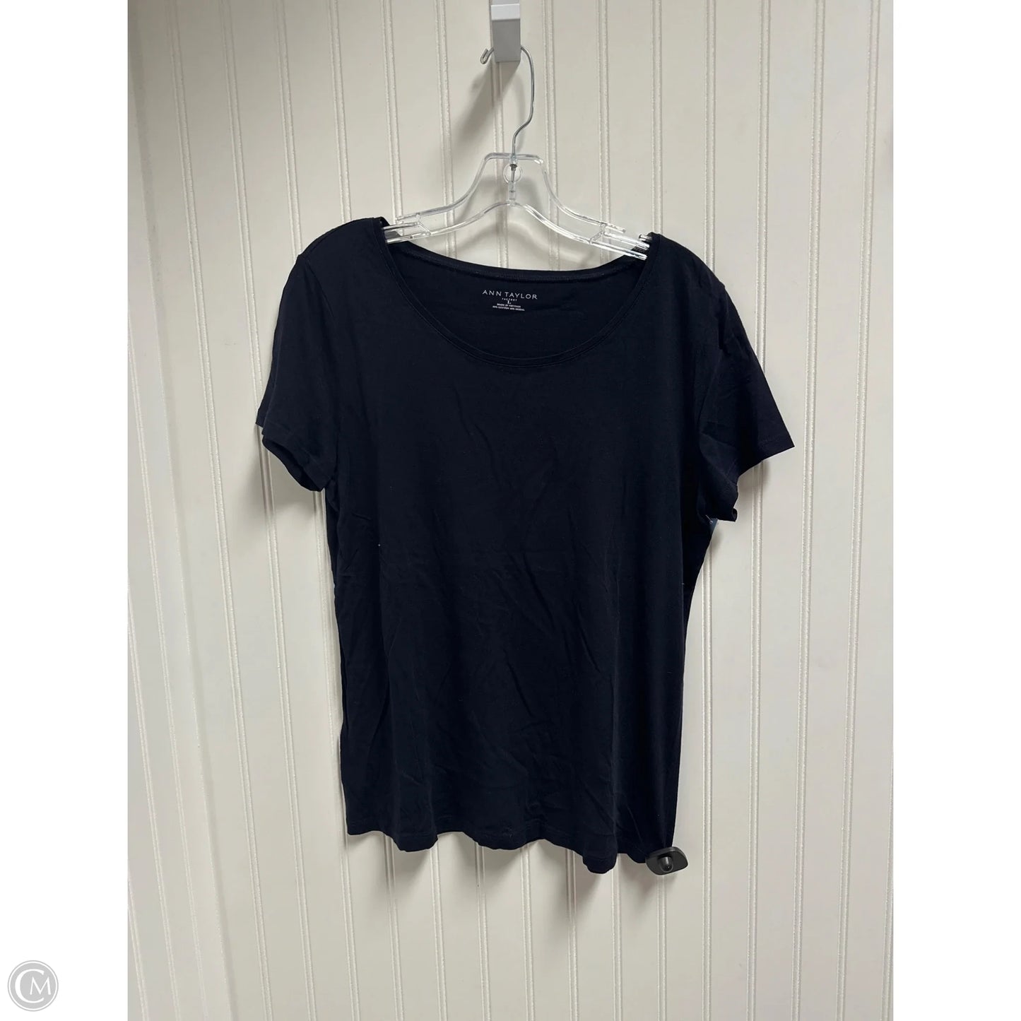 Top Short Sleeve By Ann Taylor In Blue, Size: L