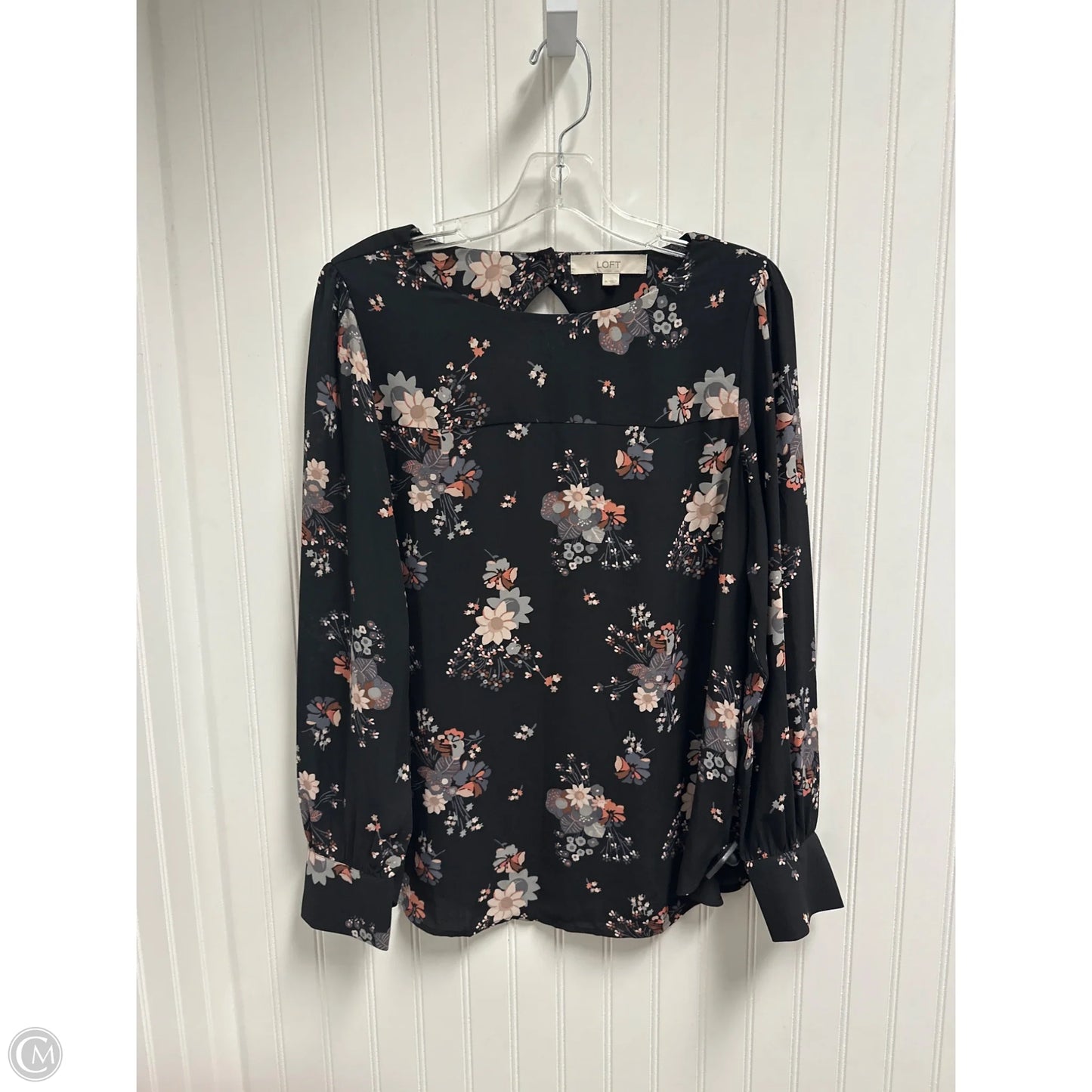 Top Long Sleeve By Loft In Floral Print, Size: M
