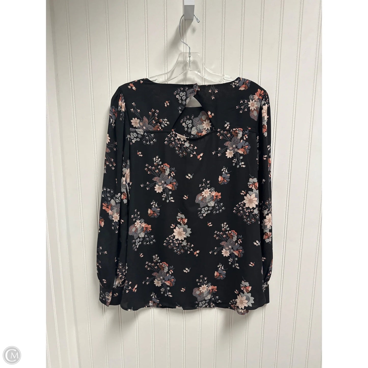 Top Long Sleeve By Loft In Floral Print, Size: M