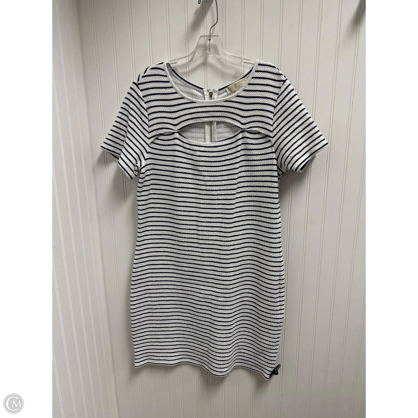 Dress Casual Midi By Michael By Michael Kors In Striped Pattern, Size: L