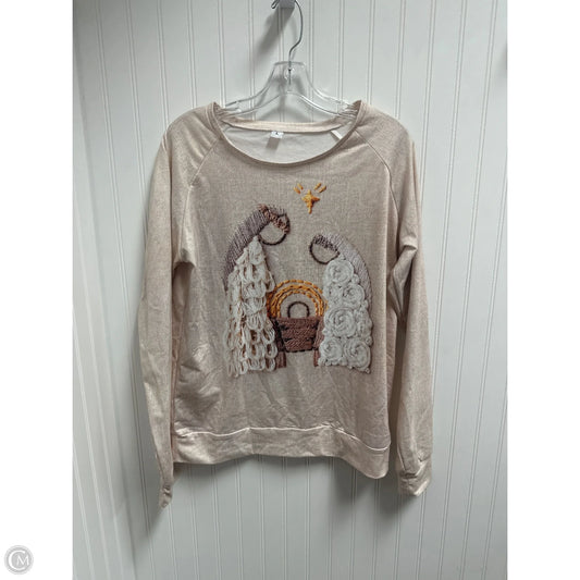 Top Long Sleeve By Clothes Mentor In Beige, Size: L