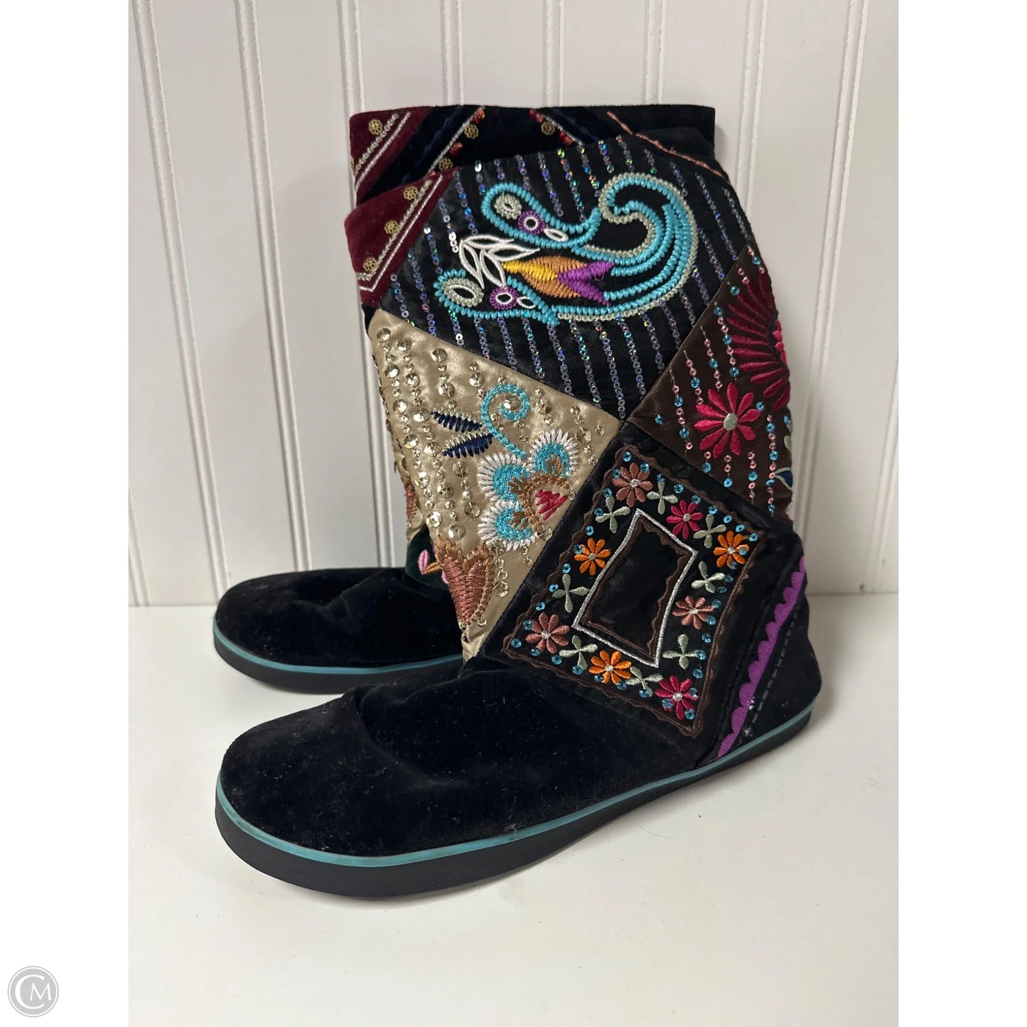 Boots Mid-calf Flats By Sugar In Multi-colored, Size: 9