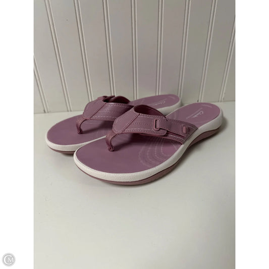 Sandals Flats By Clarks In Pink, Size: 10