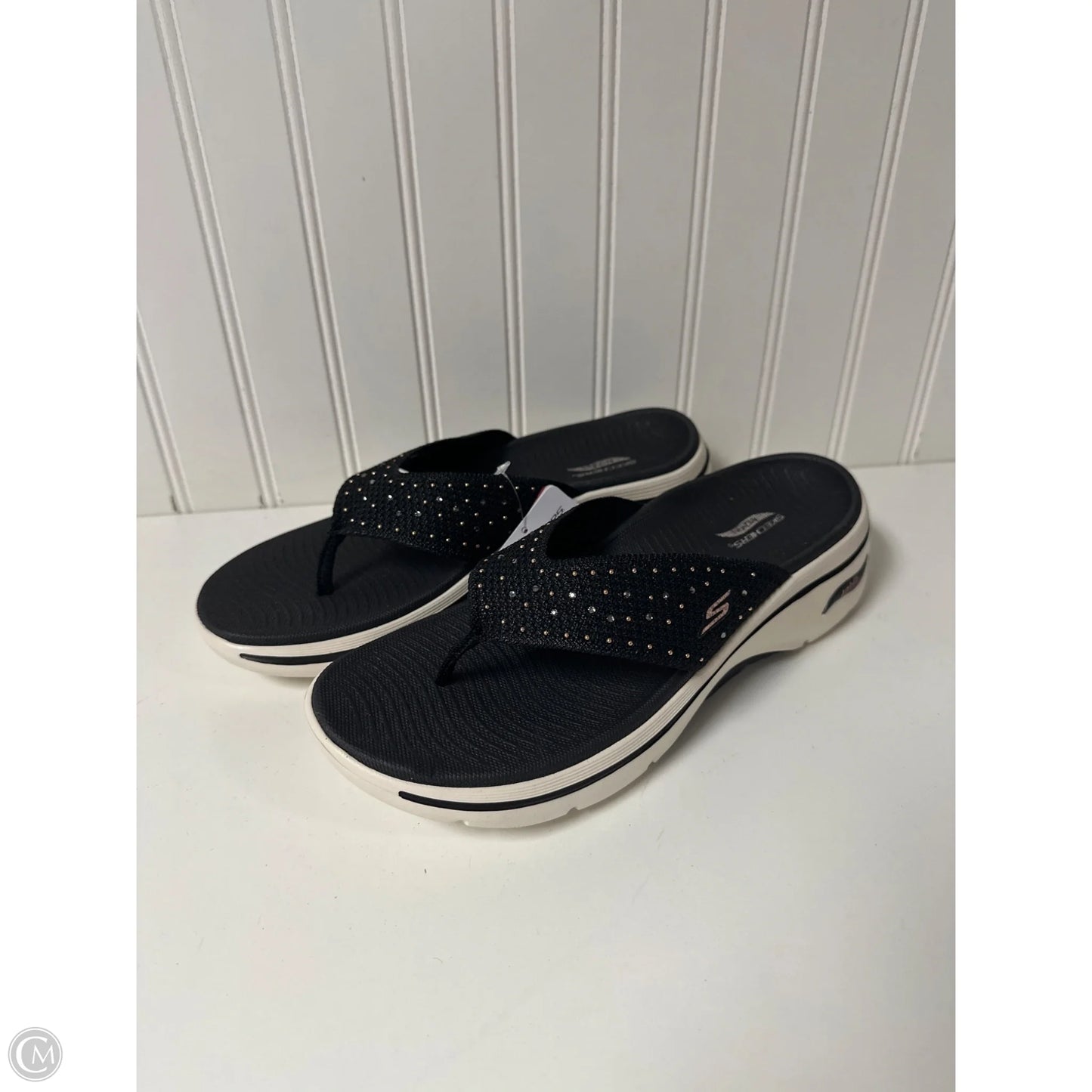 Sandals Flats By Skechers In Black, Size: 10