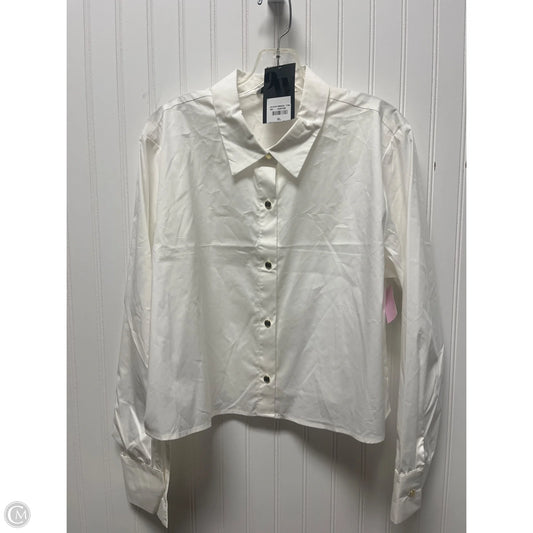 Top Long Sleeve By Nine West In White, Size: Xl