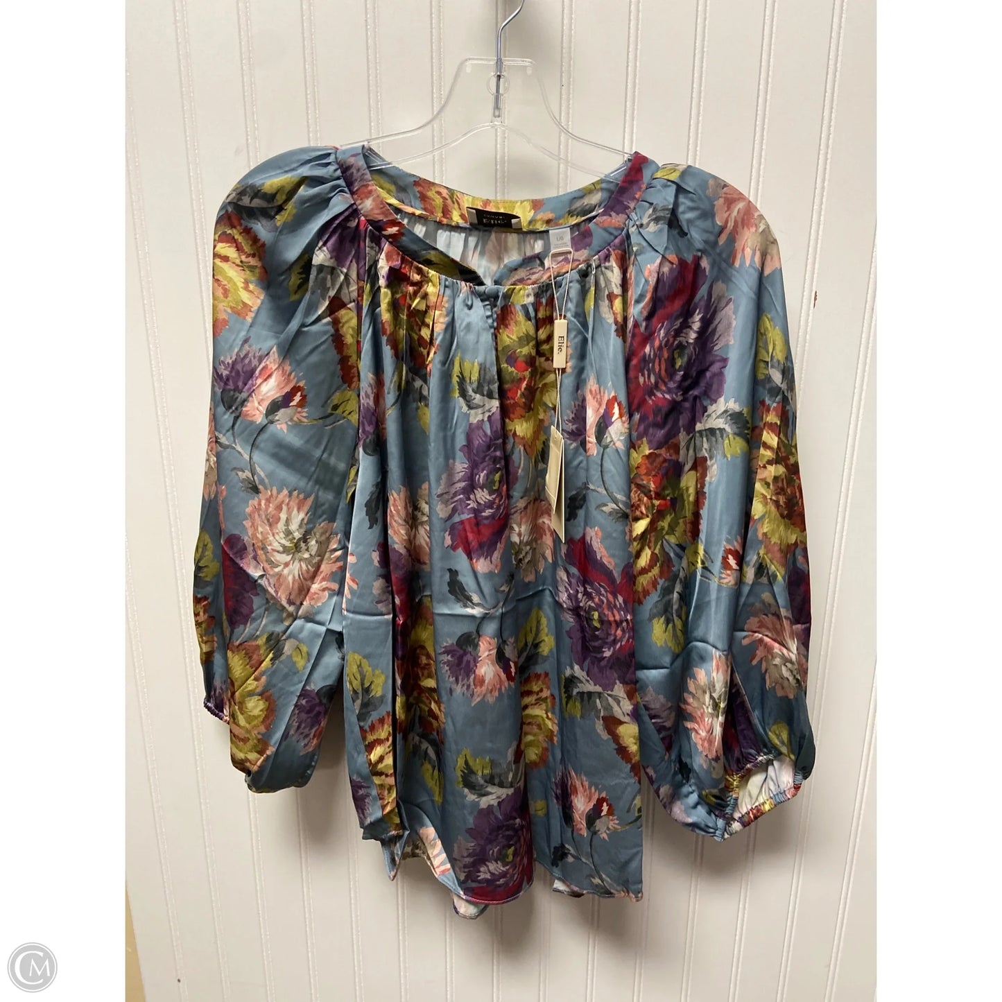 Top Long Sleeve By Elie Tahari In Floral Print, Size: L