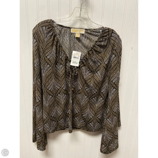 Top Long Sleeve By Michael By Michael Kors In Brown, Size: L