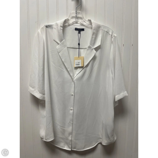 Top Short Sleeve By Not Your Daughters Jeans In White, Size: L