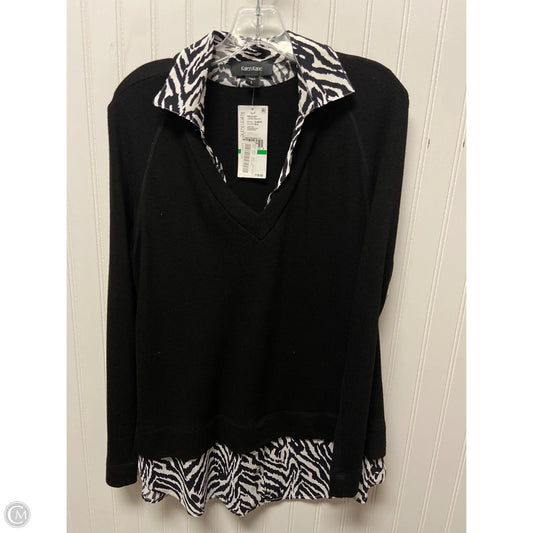 Top Long Sleeve By Karen Kane In Black, Size: L