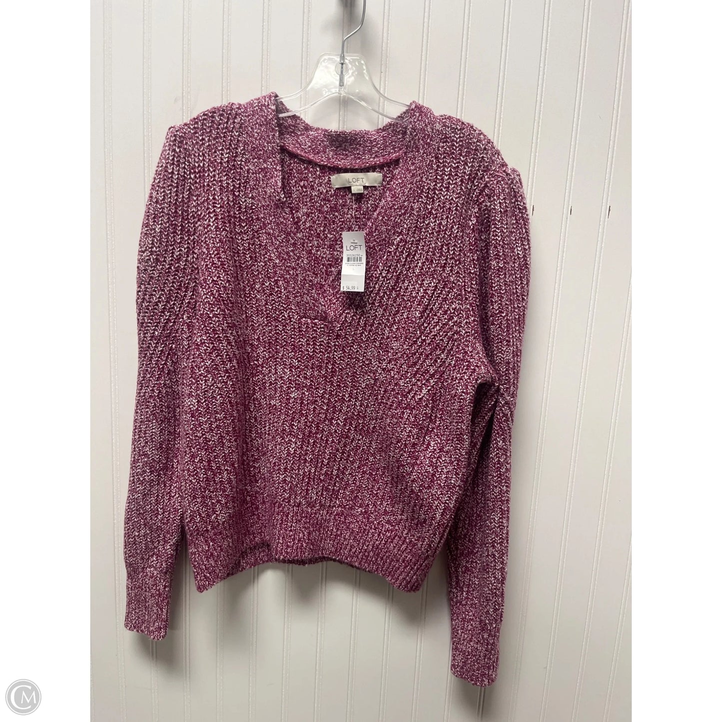 Sweater By Loft In Pink, Size: L