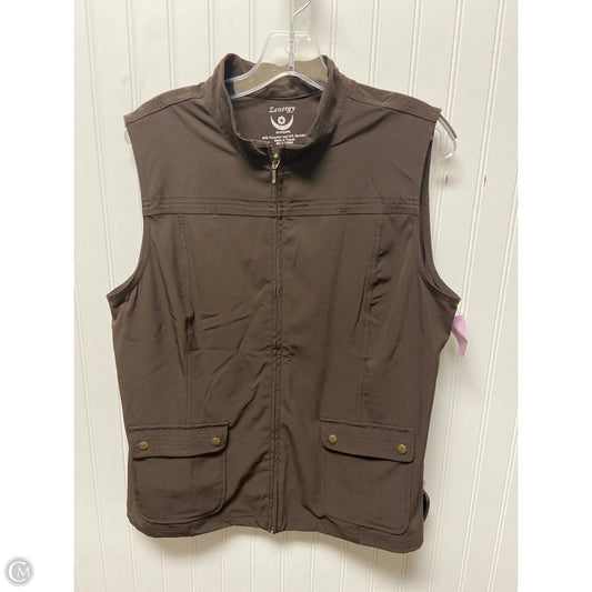 Athletic Jacket By Zenergy By Chicos In Brown, Size: L