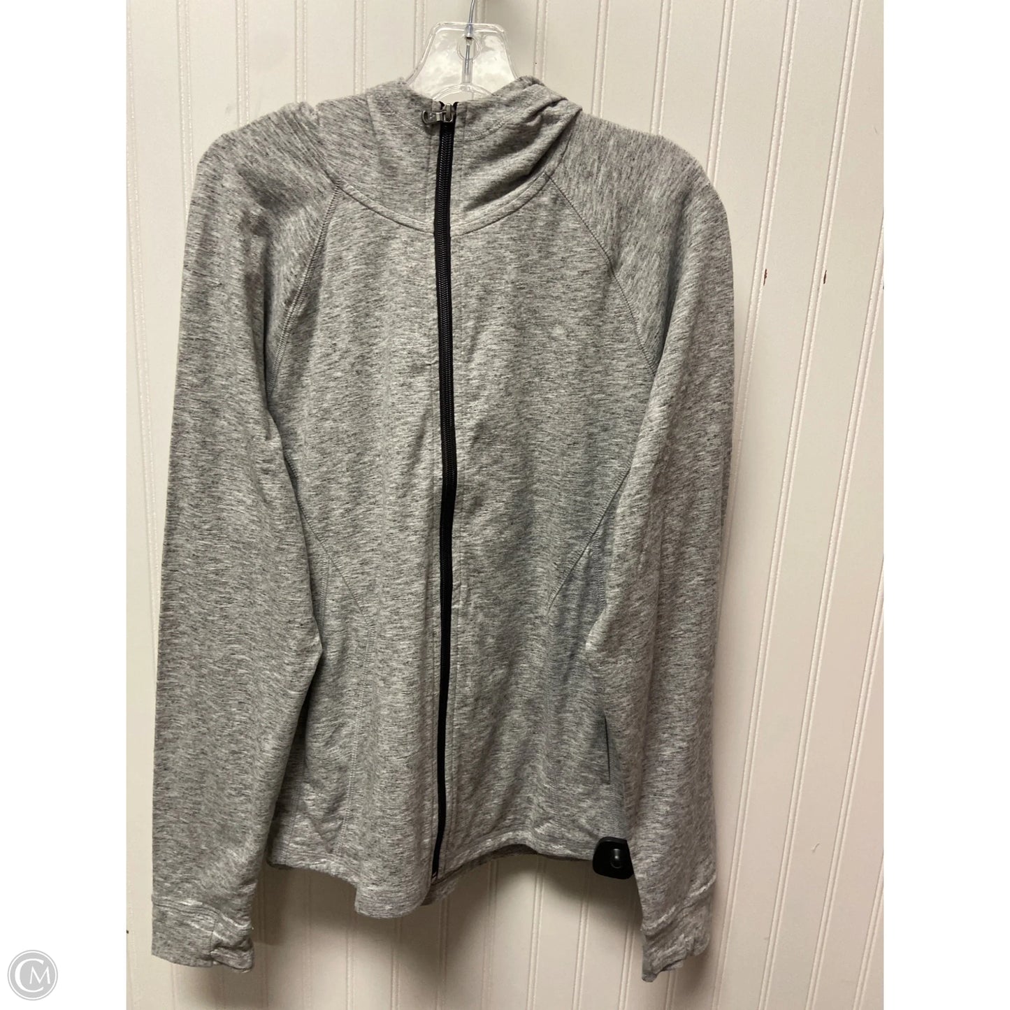 Athletic Jacket By Tek Gear In Grey, Size: 1x