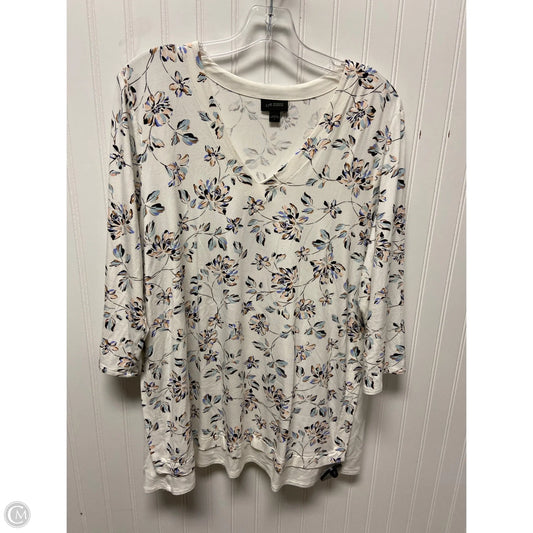 Top 3/4 Sleeve By J. Jill In White, Size: L