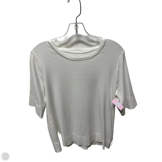 Top Short Sleeve By Chicos In White, Size: M