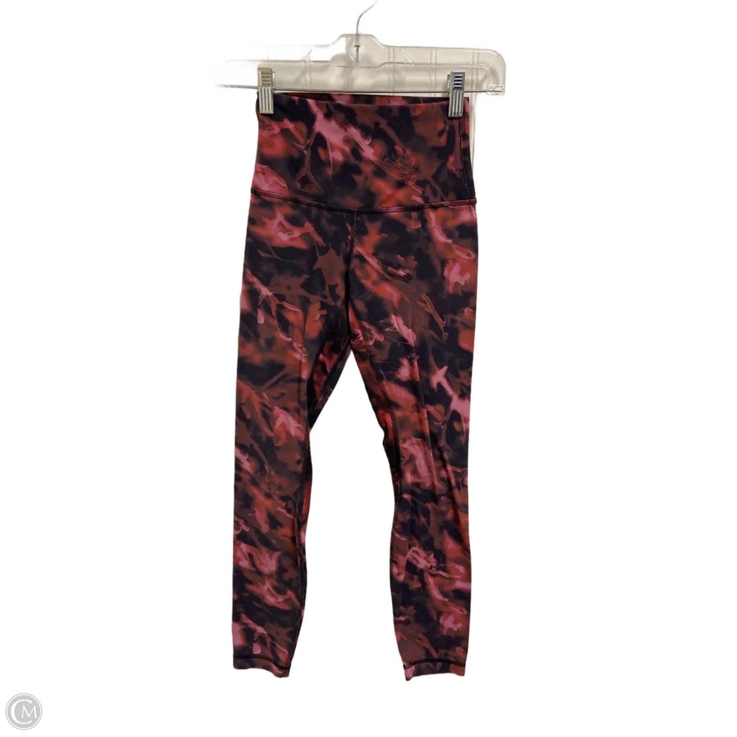 Athletic Leggings By Lululemon In Black & Pink, Size: Xs