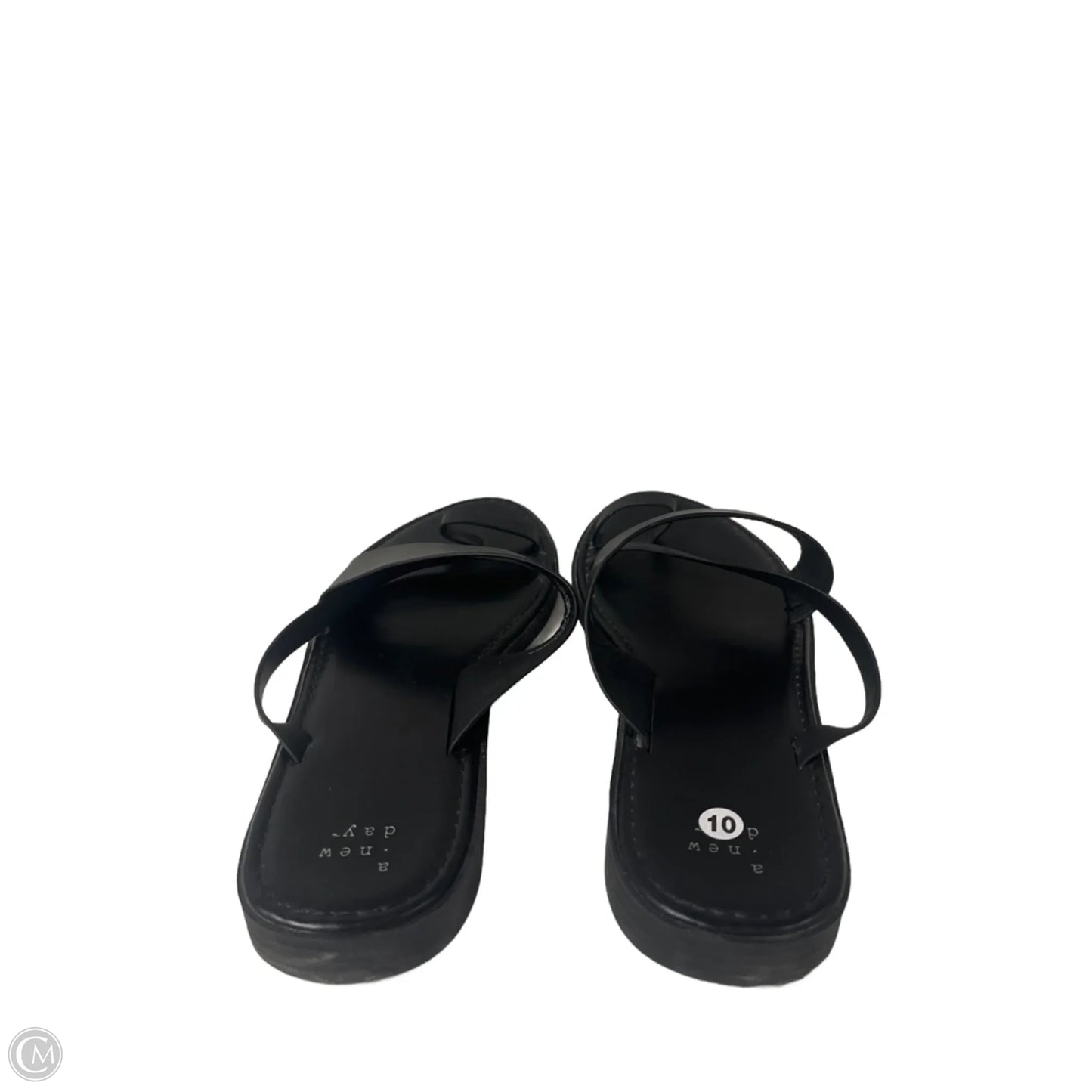 Sandals Flats By A New Day In Black, Size: 10