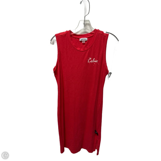 Dress Casual Maxi By Calvin Klein In Pink, Size: L