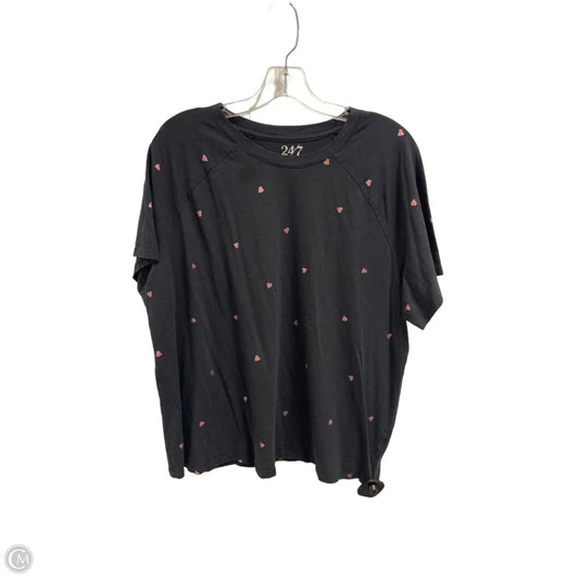 Top Short Sleeve By Maurices In Grey, Size: 1x