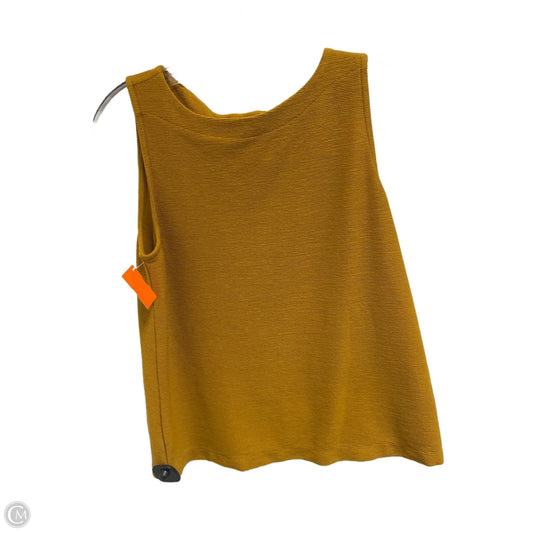Top Sleeveless By Loft In Yellow, Size: S