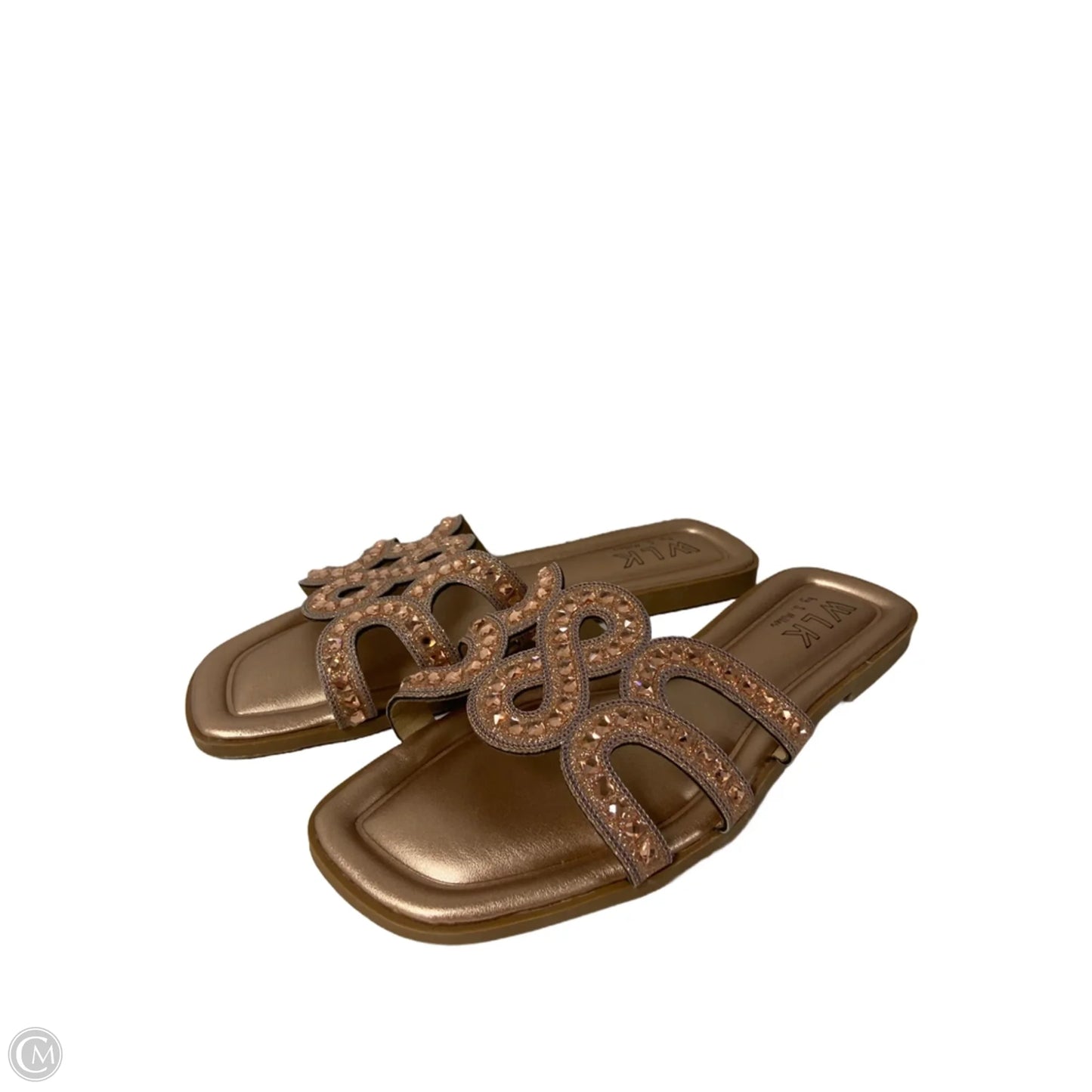 Sandals Flats By Clothes Mentor In Rose Gold, Size: 7