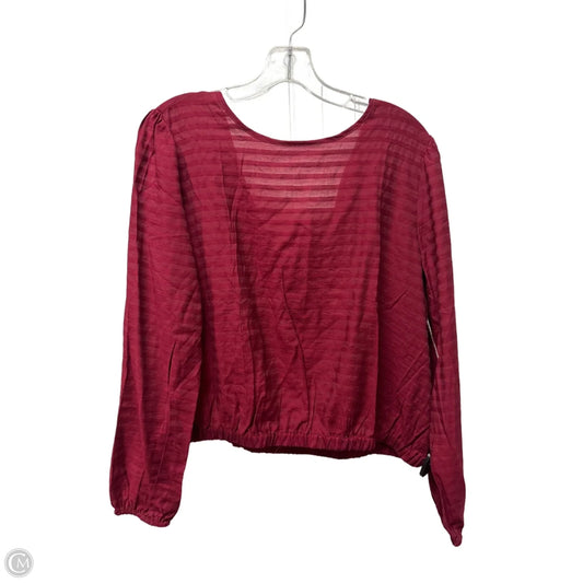 Top Long Sleeve By Loft In Red, Size: L