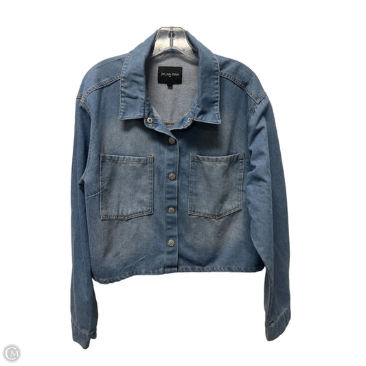 Jacket Denim By Clothes Mentor In Blue Denim, Size: L
