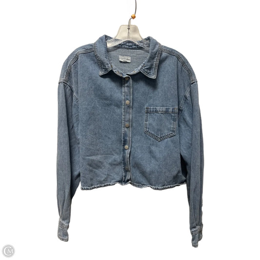 Jacket Denim By Clothes Mentor In Blue Denim, Size: Xl