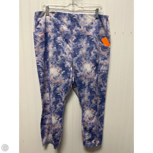 Athletic Leggings By Clothes Mentor In Orange & Purple, Size: Xl