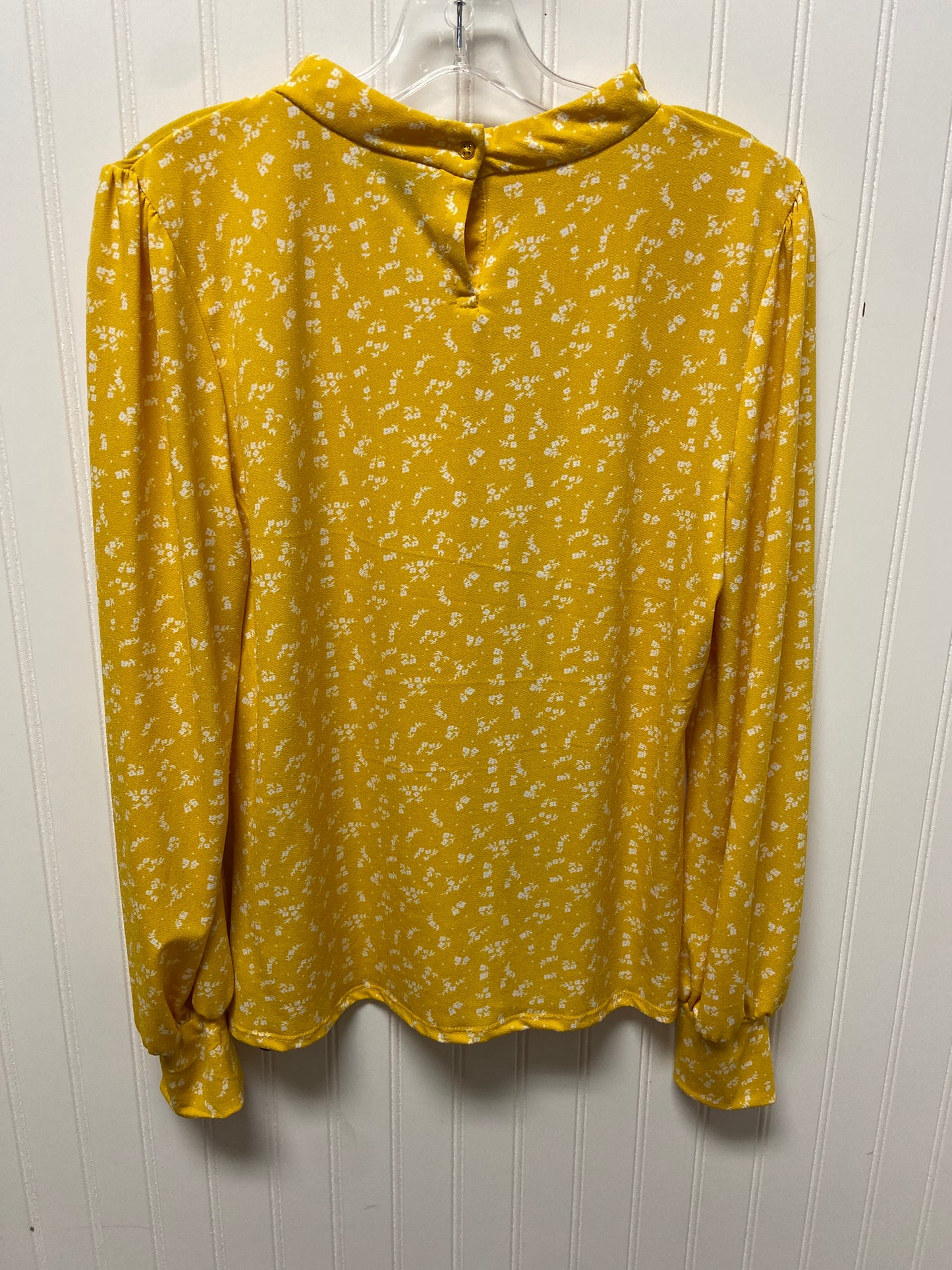 Top Long Sleeve By Adrianna Papell In Yellow, Size: M