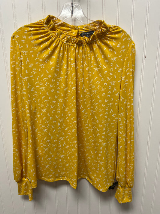 Top Long Sleeve By Adrianna Papell In Yellow, Size: M