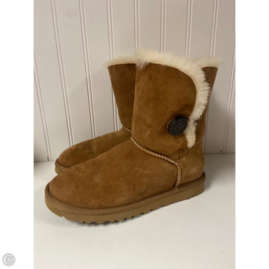 Boots Designer By Ugg In Brown, Size: 6