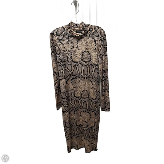 Dress Casual Maxi By Pretty Little Thing In Animal Print, Size: M