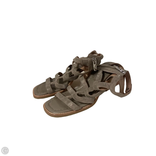 Sandals Heels Block By Donald Pliner In Grey, Size: 6