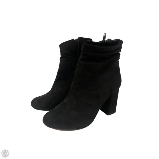Boots Ankle Heels By Clothes Mentor In Black, Size: 6.5