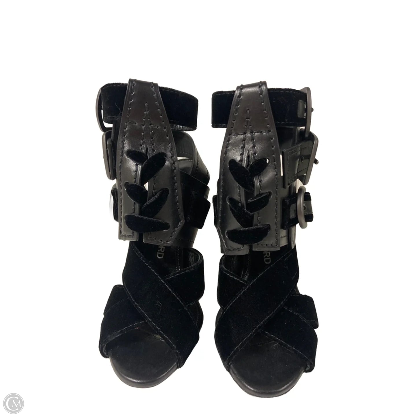 Sandals Luxury Designer By Tom Ford In Black, Size: 6.5