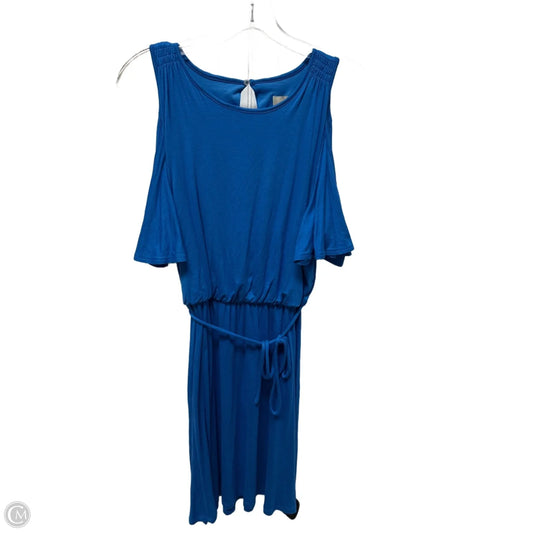 Dress Casual Midi By Loft In Blue, Size: Xs