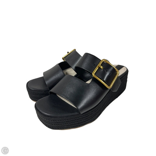 Sandals Heels Wedge By Franco Sarto In Black, Size: 7