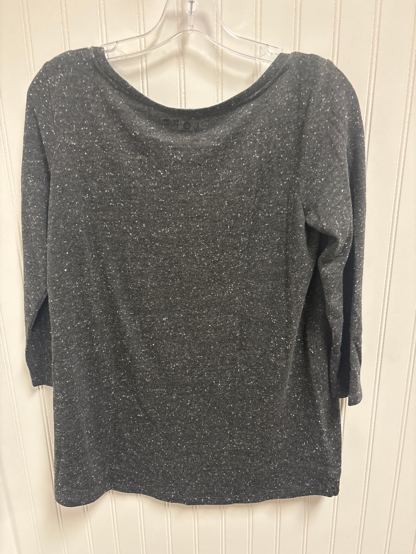 Top Long Sleeve Basic By Loft In Grey, Size: S