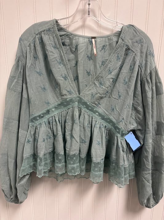 Top Long Sleeve By Free People In Blue, Size: Xs