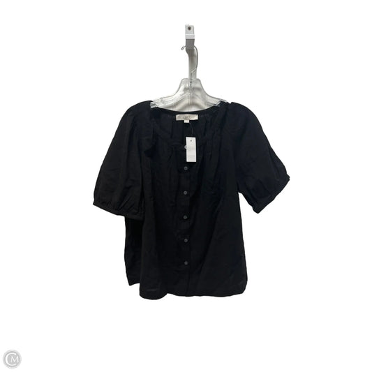 Top Short Sleeve By Loft In Black, Size: L