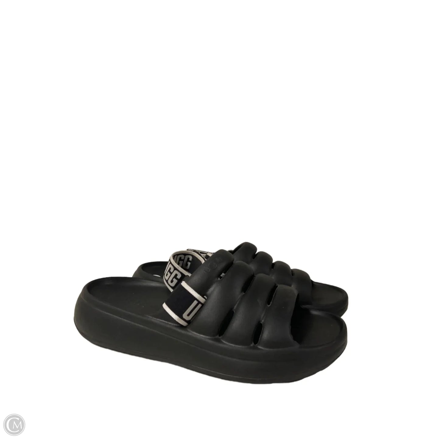Slippers Designer By Ugg In Black, Size: 9