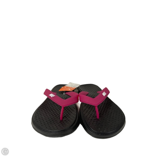 Sandals Flip Flops By Nike In Black, Size: 9
