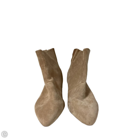 Boots Ankle Heels By Clarks In Beige, Size: 9