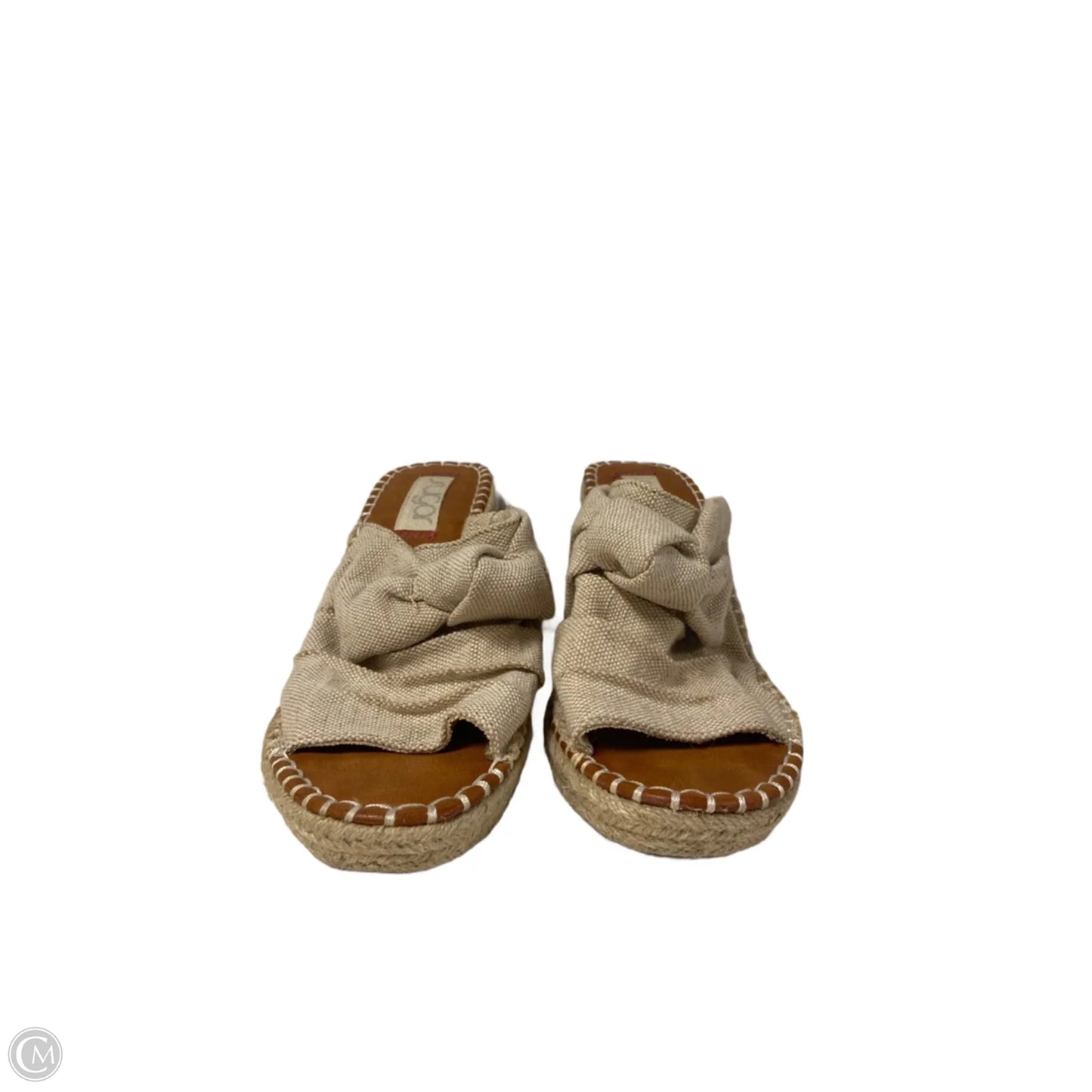 Sandals Heels Wedge By Sugar In Beige, Size: 9