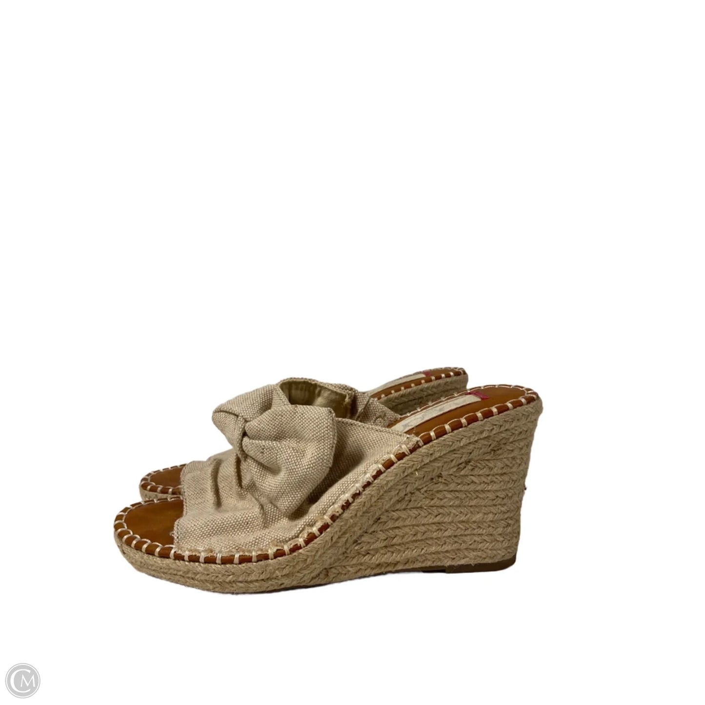 Sandals Heels Wedge By Sugar In Beige, Size: 9
