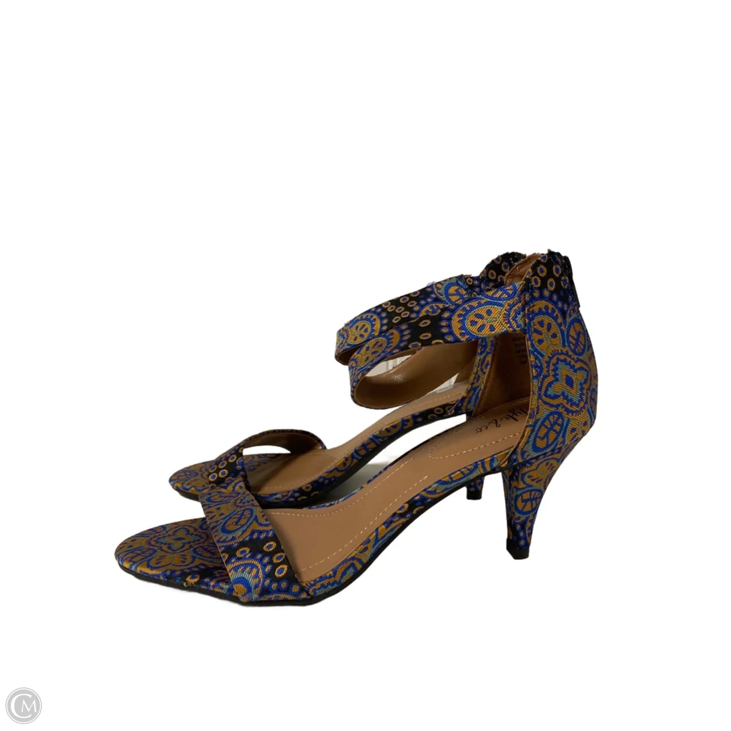 Sandals Heels Kitten By Style And Company In Blue, Size: 9